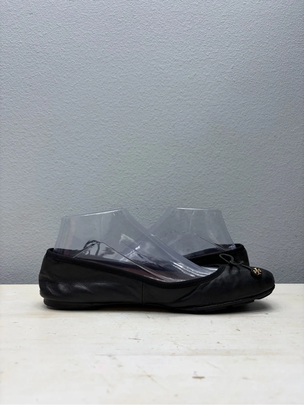 Tory Burch Black Leather Laila Drive Flats Size 8
